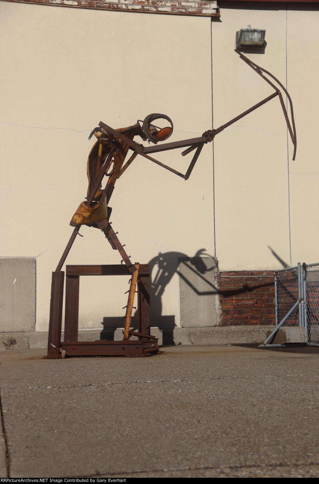 Railroad Worker Sculpture